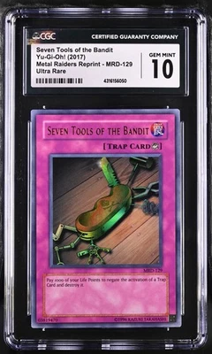 2017 Yu-Gi-Oh! MRD-129 Seven Tools of the Bandit CGC 10 GEM MINT SimplyUnlucky - Image 1 of 2