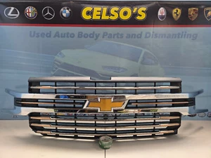 2019 2020 2021 2022 CHEVY SILVERADO 1500 HIGH COUNTRY GRILLE OEM USED - Picture 1 of 24