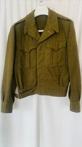 Battle Dress Blouse Serge Size No 11 1951 Master Craft Uniform Green Wool - Picture 1 of 9
