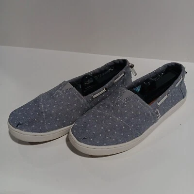 Zapato TOMS Clásico de Lona Elástico Informal Sin Cordones Lona Azul Punto Polda Para Mujer 5 Foto 1 de 4