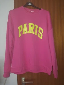 Hlts Sweatpullover 40 42 44 Paris Pink Gelb Pulli Pullover Shirt NEU - Bild 1 von 2