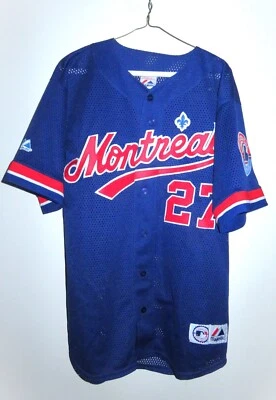 Camiseta Original Majestic Montreal Expos Vladimir Guerrero Práctica de Bateo BP L Foto 1 de 4