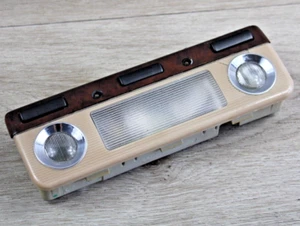 94-03 BMW E38 E39 740IL 750iL FRONT TAN DOME MAP INTERIOR LIGHT LAMP w/ WOOD OEM - Picture 1 of 8