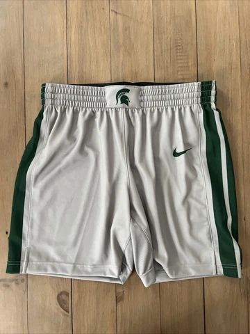 Nike Michigan State Spartans Basketball Short Women's Medium Grey Green 932296 Cover
