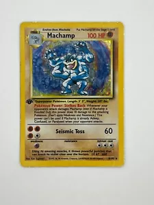 Pokémon TCG Machamp Base Set 8/102 Holo 1st Edition Holo Rare - Picture 1 of 7