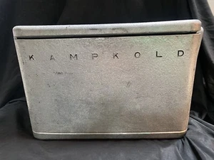 Vintage Aluminum Kampkold Ice Chest Cooler Mcm Camping RV Airstream 1940’s - Picture 1 of 16