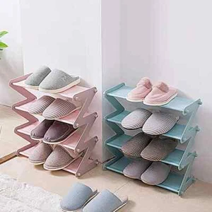 Pompotops 4-layer Household Economical Storage Shoe Rack At The Door Of The Dorm - Picture 1 of 6