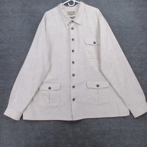 Scandia Woods Shacket Mens 3XL Light Beige Button Barn Chore Pockets - Picture 1 of 6