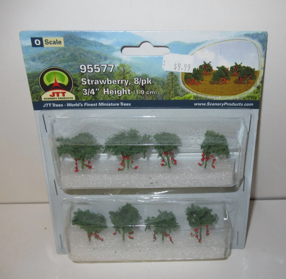 JTT O Scale Strawberry, 8/pk 3/4" Height #95577 NIP - Image 1 of 1