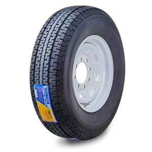 FC Trailer Tires Assembly ST235/80R16 10-Ply White Spoke Rim 8 Lug on 6.5" - Picture 1 of 4
