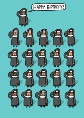 RSVP 21 Nun Salute Funny / Humorous Birthday Card