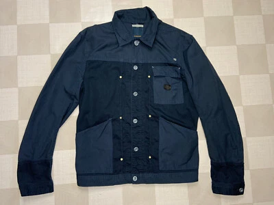 Camisa Diesel Mujer Azul Gris Botón Lino Algodón Grande Foto 1 de 4