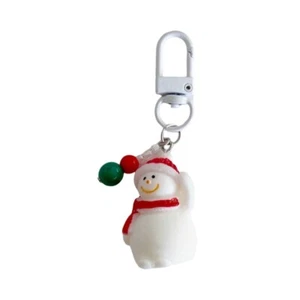 Adorable Resin Snowman Phone Chain Pendant Handmade Resin Keychain Bag Ornament - Zdjęcie 1 z 8