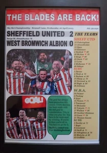Sheffield United 2 West Bromwich Albion 0 - 2023 Meisterschaft - Souvenirdruck - Bild 1 von 5