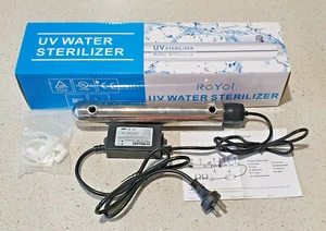 ROYOL 12W UV WATER STERILIZER DISINFECTION WATER FILTER SS 10LPM - Picture 1 of 7