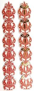 Orange Gold Foil Henna Mehndi BOHO Design 5 pc 6" x 1" K&Company Cardstock - Picture 1 of 1