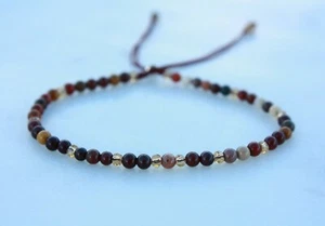  3mm egg yolk stone bracelet/ precision faceted crystal/natural raw/peace/joy - Picture 1 of 6
