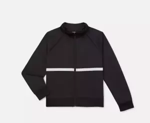 Athletic Works Two-Tone Sweat Warm Up Jacket Size M (7-8) Black Youth Boy Girl - Picture 1 of 3