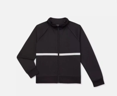 Athletic Works 双色出汗热身夹克 M 码 (7-8) 黑色青少年男孩女孩 — 第 1/3 张图片