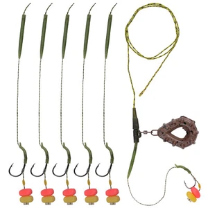 Carp Fishing Helicopter Rig Tubing Kit Hair Rigs with Carp Sinker Corn Bait Hook - Picture 1 of 10