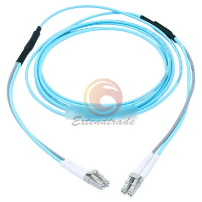 15M LC to LC 3.0mm MM 50/125 Duplex 10G OM3 Armored Cable Fiber Patch Cord - Image 1 of 4