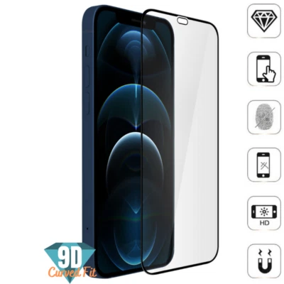 PELLICOLA VETRO TEMPERATO 9D PER APPLE IPHONE X XR XS 11 12 13 14 15 PROTEZIONE - Immagine 1 di 4