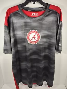 Alabama Crimson Tide Camicia Uomo 2XL Russell Athletic Grigio Righe/Rosso Elasticizzata - Foto 1 di 5