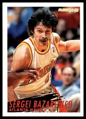 1994 Fleer #241 Sergei Bazarevich - Atlanta Hawks - Rookie - Image 1 of 2