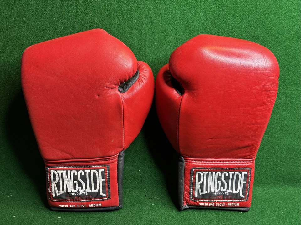 Ringside Super Bag Boxing Gloves 12 oz Red Black Size Medium Training Sparring - Image 1 of 4