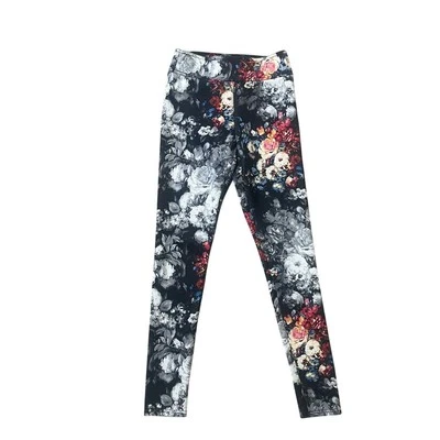Pantalones Leggings Abercrombie & Fitch Floral Neopreno Buceo XS Foto 1 de 4