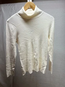 Coldwater Creek Sweater Women's Size Med-P Petite Cream Viscose Long Sleeve - Picture 1 of 12