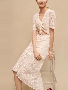 Vestido Maje Crochet FR40 NUEVO NUEVO CON ETIQUETAS - Imagen 1 de 13