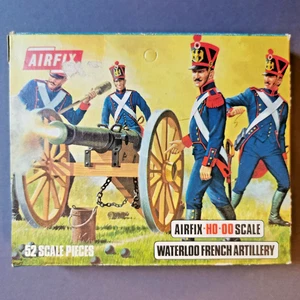 Airfix 01737-8, Waterloo French Artillery, 52 Teile kplt., Blue Box, 1973, OVP - Bild 1 von 3
