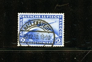 Germany #C38 (G640) "Graf Zeppelin crossing Ocean" Used, FVF, CV$300.00 - Picture 1 of 2