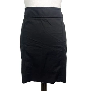 Falda Casa Blanca Mercado Negro Talla 10 Clásica Negra Rodilla Recta Elastizada Delgada - Imagen 1 de 6