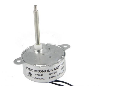 CHANCS TYC-40 DC Synchronous Electric Motor 12V 5RPM CW/CCW Small Gear Shaft