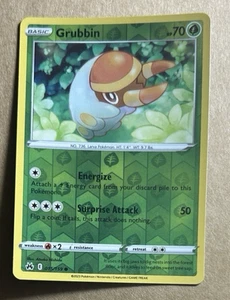 Pokemon Crown Zenith Grubbin Reverse Holo 015/159 - Picture 1 of 1