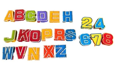 Alphabots Transformer Alphabet Robot 22 Letter Set Replacements Vintage 1985 - Image 1 of 4