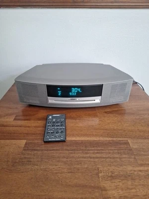 Vintage Bose Wave Music System Model AWRCC1 Gray CD AM/FM With Remote  Alarm Clo - Image 1 of 4