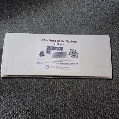 Sistema básico de ventilación de gabinete y armario Cool Components HiFlo blanco (VS-HFB-WHT) Foto 1 de 4