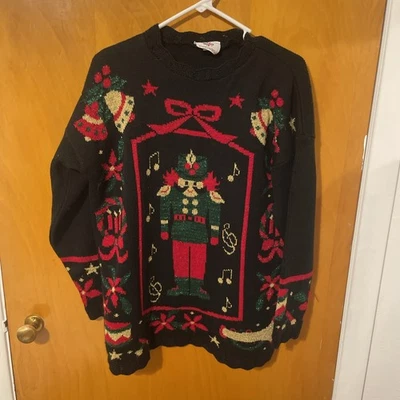 Suéter de Navidad para mujer Cascanueces mediano vintage Foto 1 de 4