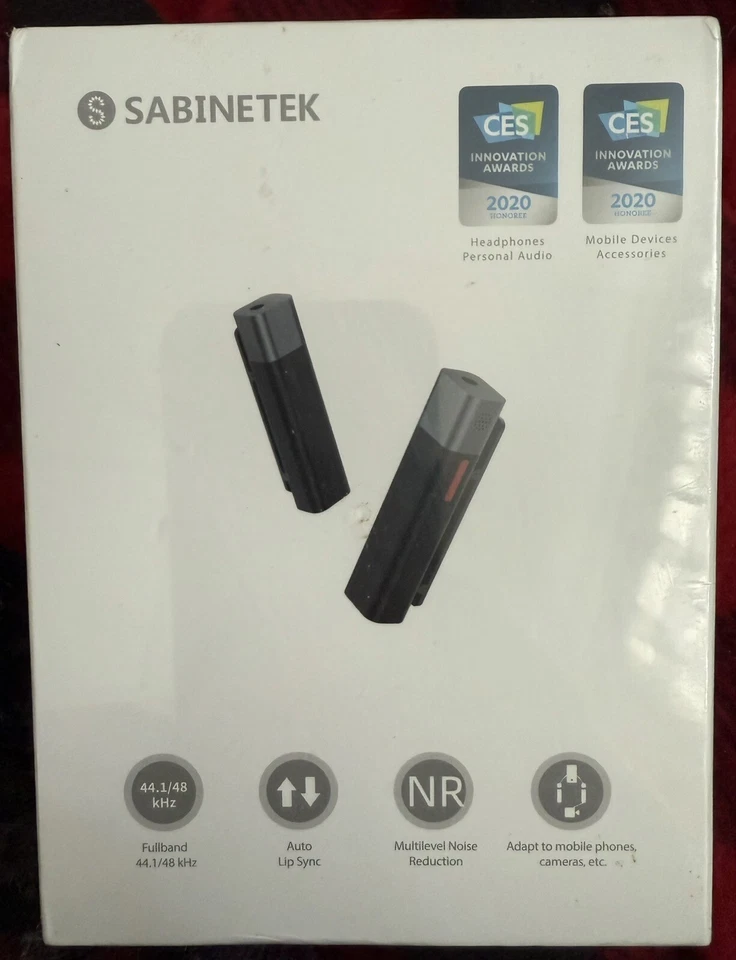 SabineTek SmartMike+ True Wireless Bluetooth Mic for DSLR iPhone - 2 pack - Image 1 of 1