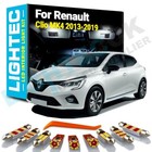 PREMIUM RENAULT CLIO MK4 SPORT 2013-19 INTERIOR WHITE LED LIGHT BULB UPGRADE KIT