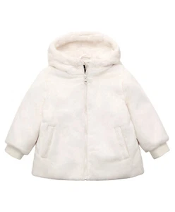 Rokka&Rolla Toddler Girls' Fuzzy Mini Fur Jacket Winter Puffer Coat (2T-5T) - Picture 1 of 8