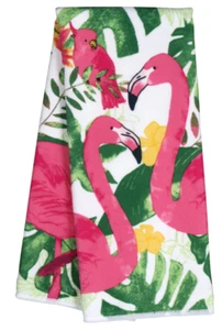 Home Collection Kitchen Towel Polyester ~ Luau Flamingo - Picture 1 of 1