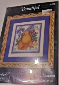 "BOUNTIFUL"-Cross Stitch Kit-5.5" x 5.5"-New-Sealed-OOP-NLA by Carolyn Meacham - Picture 1 of 2