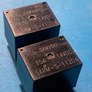 2x SARM-S-112D4 ORIGINAL SANYOU 15A 12V-14V DC Relay NEW - Picture 1 of 3