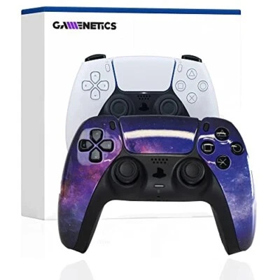 Gamenetics Custom Purple Galaxy Wireless Bluetooth Controller for PS5 Console - Image 1 of 4