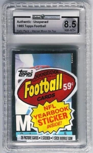 1985 Topps Football Cello Pack GAI 8.5 NMT-MT+ Warren Moon RC READ CAREFULLY! - Picture 1 of 1