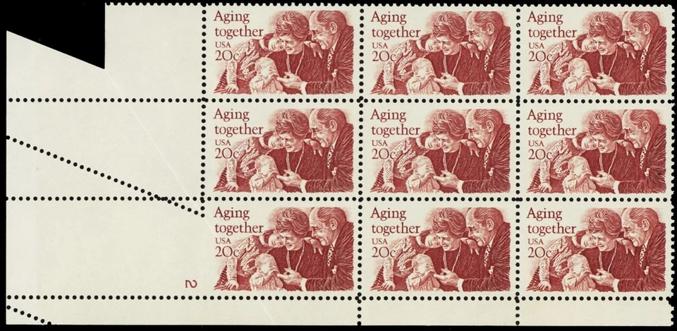 2011, Amazing Paperfold ERROR Plate Block of 9 Stamps - Stuart Katz - Image 1 of 1